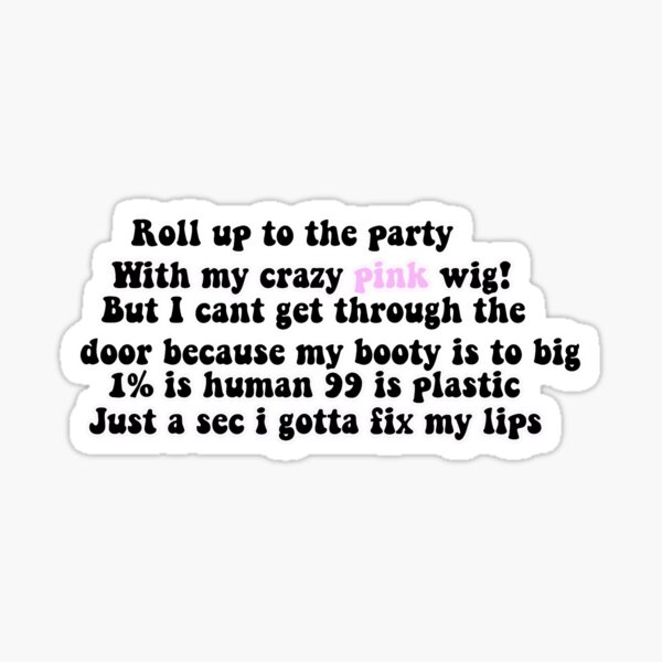 pink wig lyrics