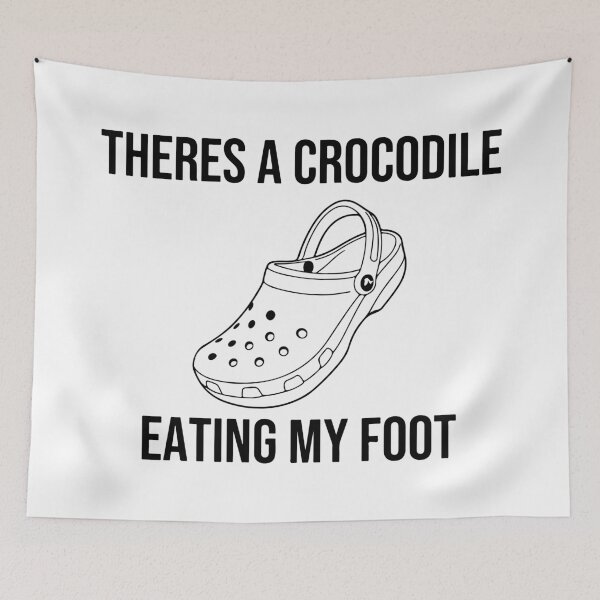 Item preview, there's a crocodile eating my foot designed and sold by Gwenvell.