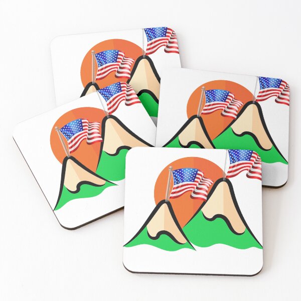 Item preview, American Flags on Top of Mountains designed and sold by Dream Wear.