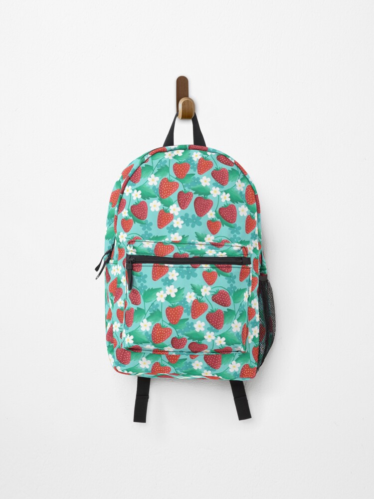 Thumbnail 1 of 3, Backpack, Summer Strawberry Patch designed and sold by RuthMCreative.