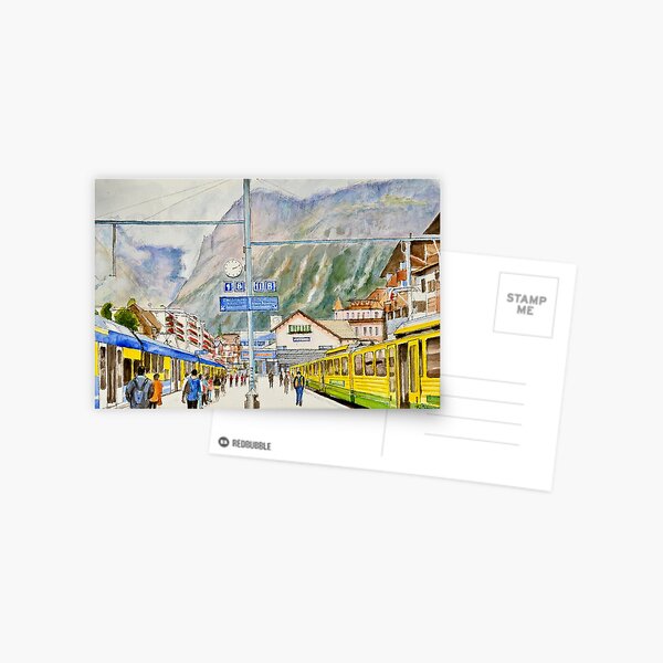 1412 at Grindelwald Station Postcard
