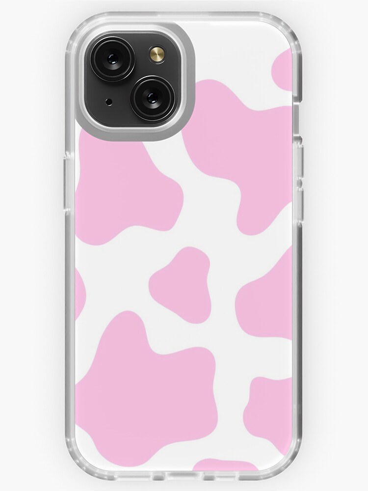  iPhone 12/12 Pro Cute Pink Strawberry Cow Print Kawaii