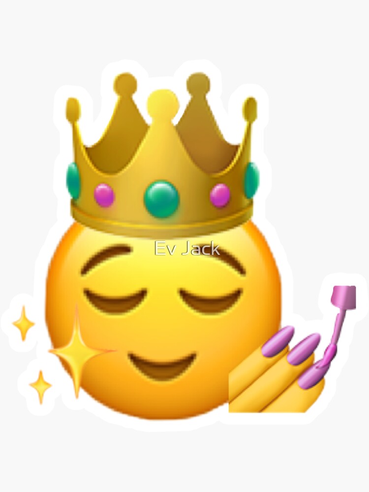 "QUEEN EMOJI" Sticker for Sale by Evelyngjackson Redbubble