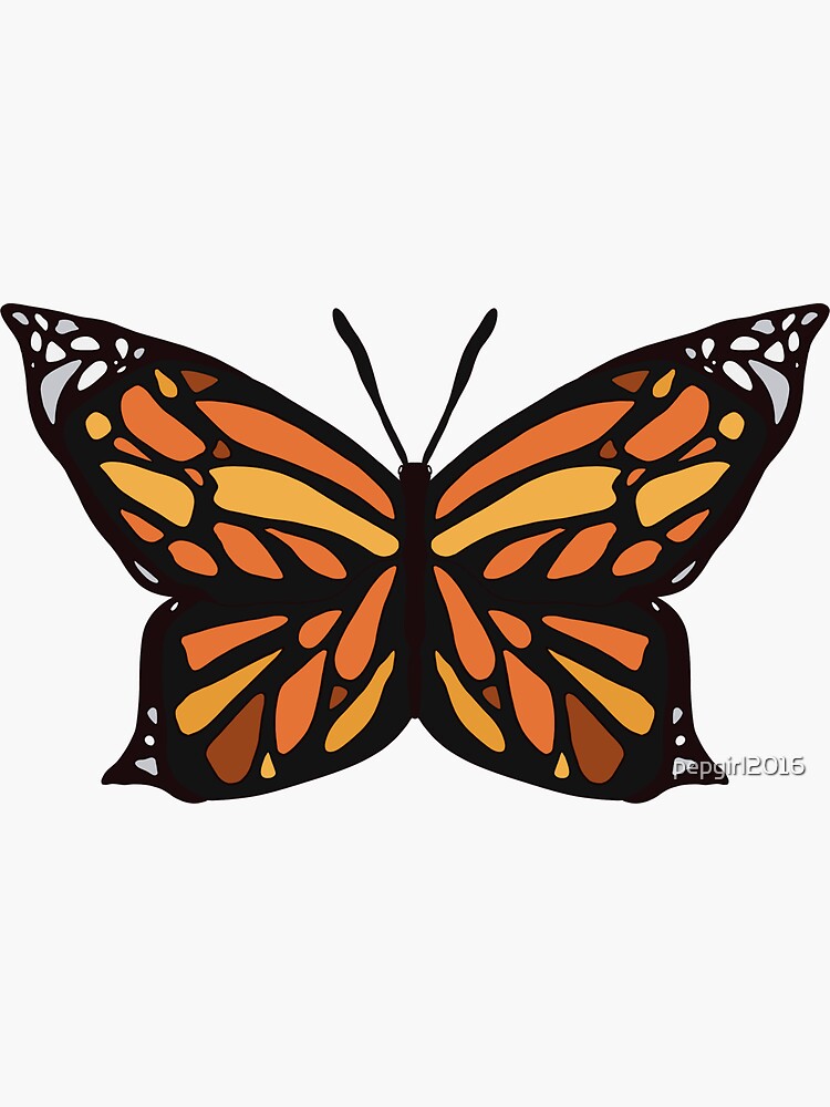 Monarch Butterfly Sticker By Pepgirl2016 Redbubble 