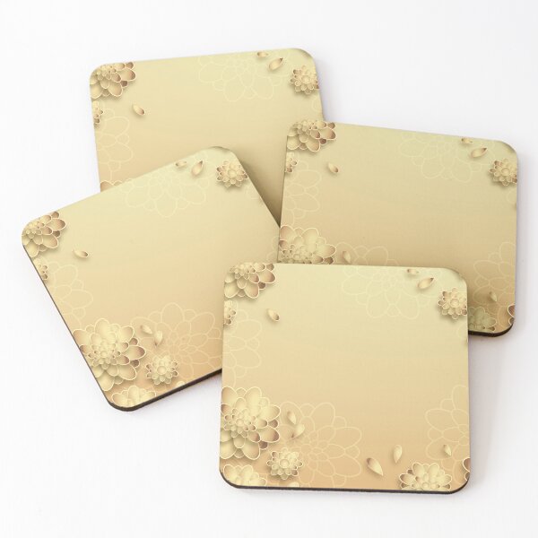 Item preview, golden flower design pattern designed and sold by LynksArts.