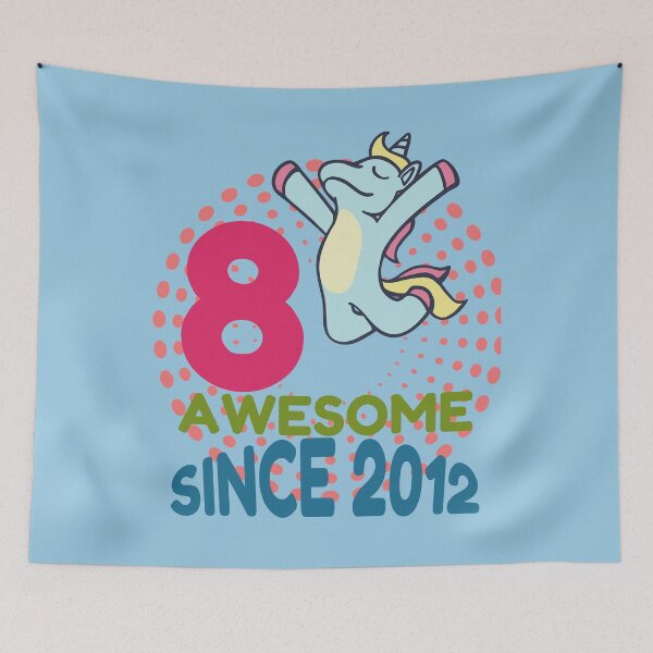 Item preview, 8 Years Old Birthday Unicorn shirt designed and sold by wijit.