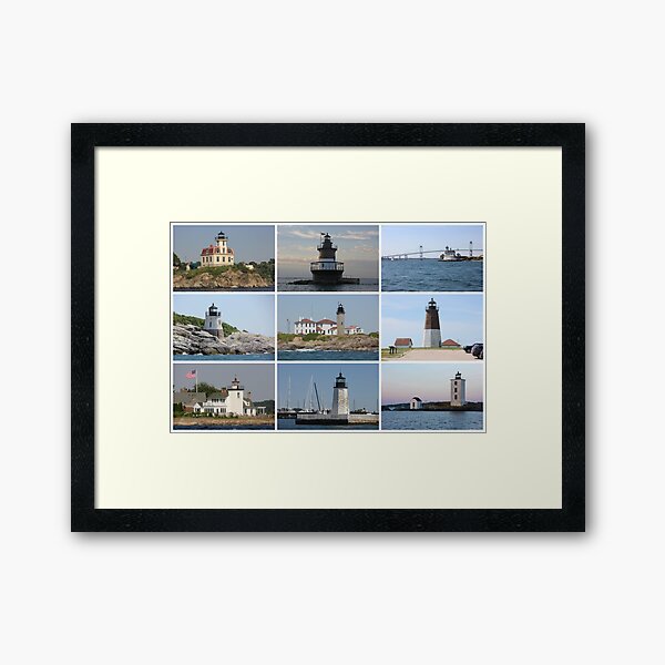 Rhode Island Lighthouses  Framed Art Print