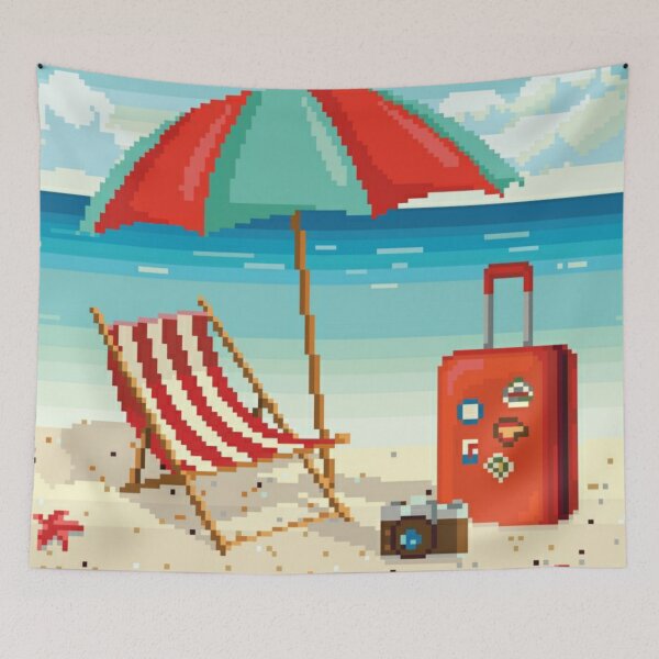 Item preview, Pixelated Escape Beach designed and sold by HopeDetour.