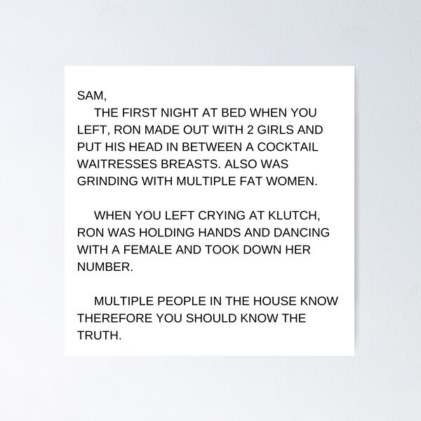 Item preview, Anonymous Letter to Sammi Jersey Shore designed and sold by daythuh.