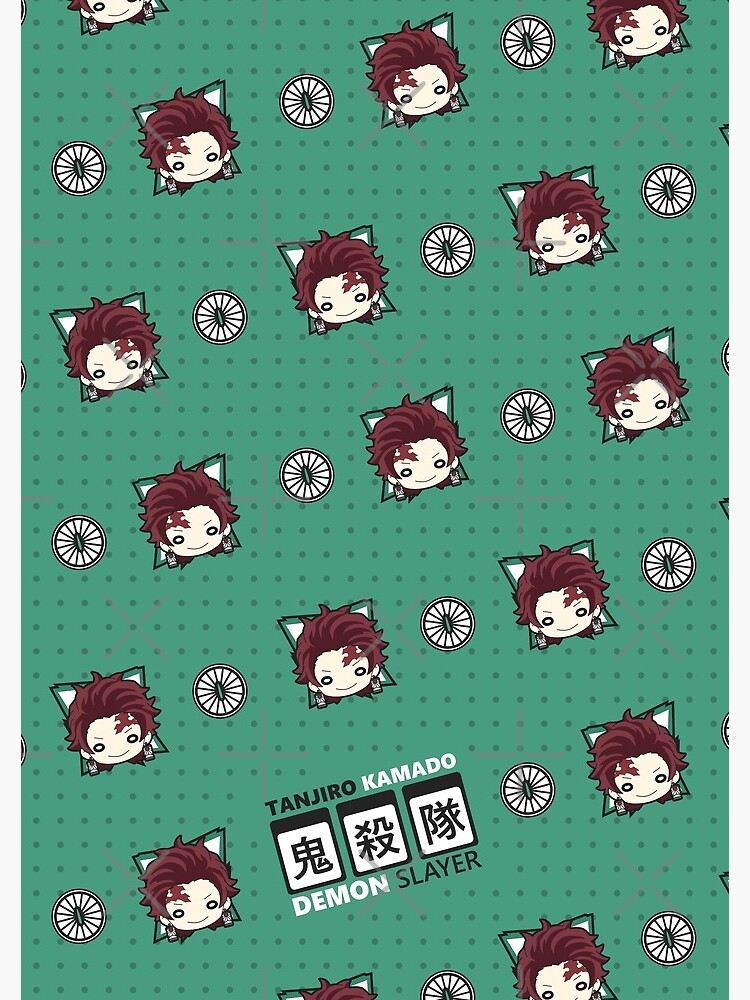 "Tanjiro Kamado - Demon Slayer Pattern" Spiral Notebook by ihasartwork