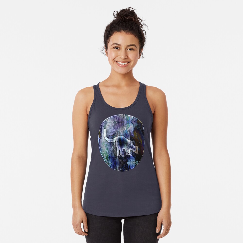 Curiosity: cat being curious Racerback Tank Top