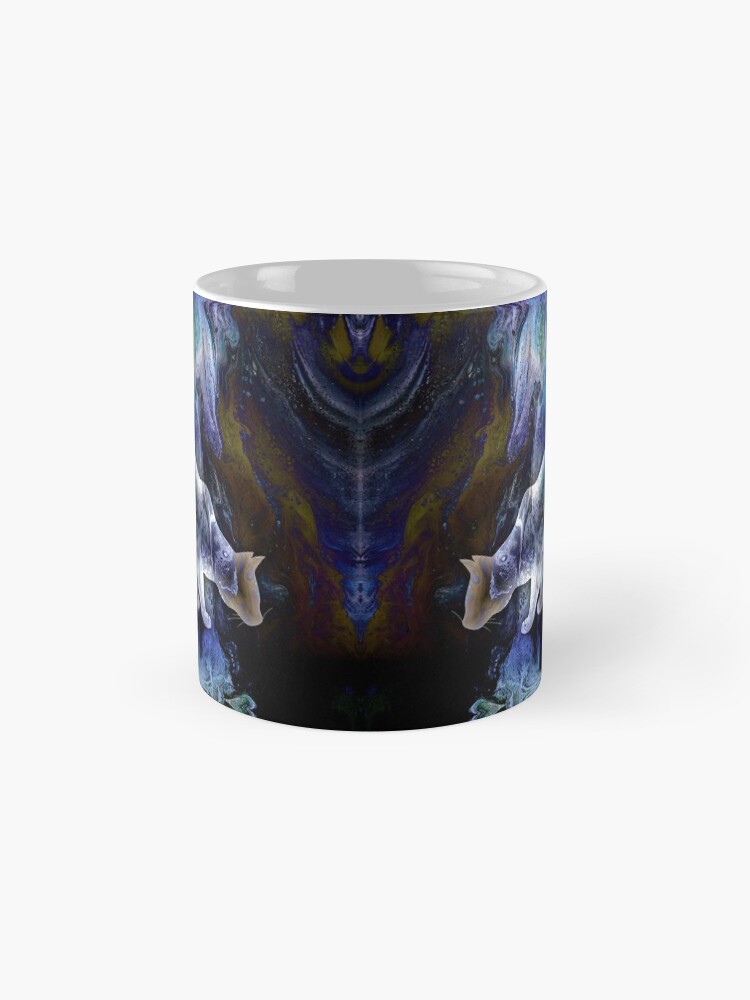 Alternate view of Curiosity: cat being curious Mug