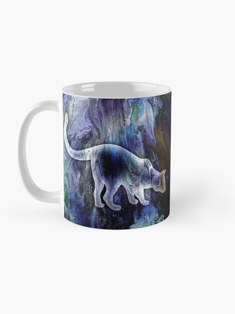 Alternate view of Curiosity: cat being curious Mug