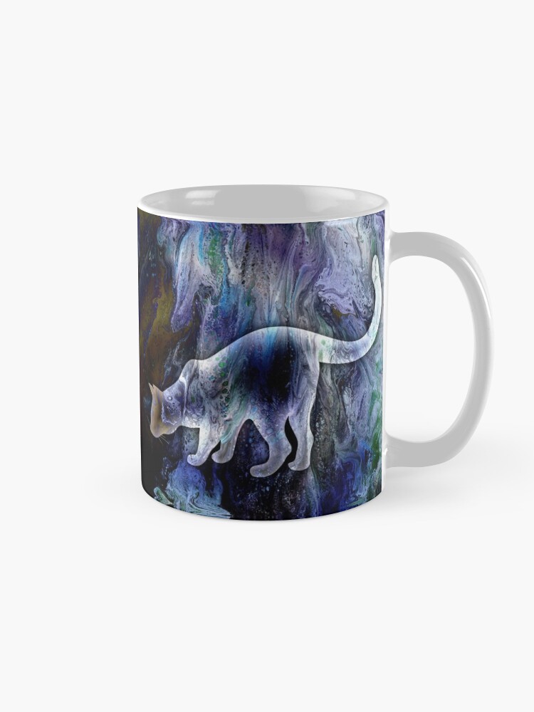 Alternate view of Curiosity: cat being curious Mug