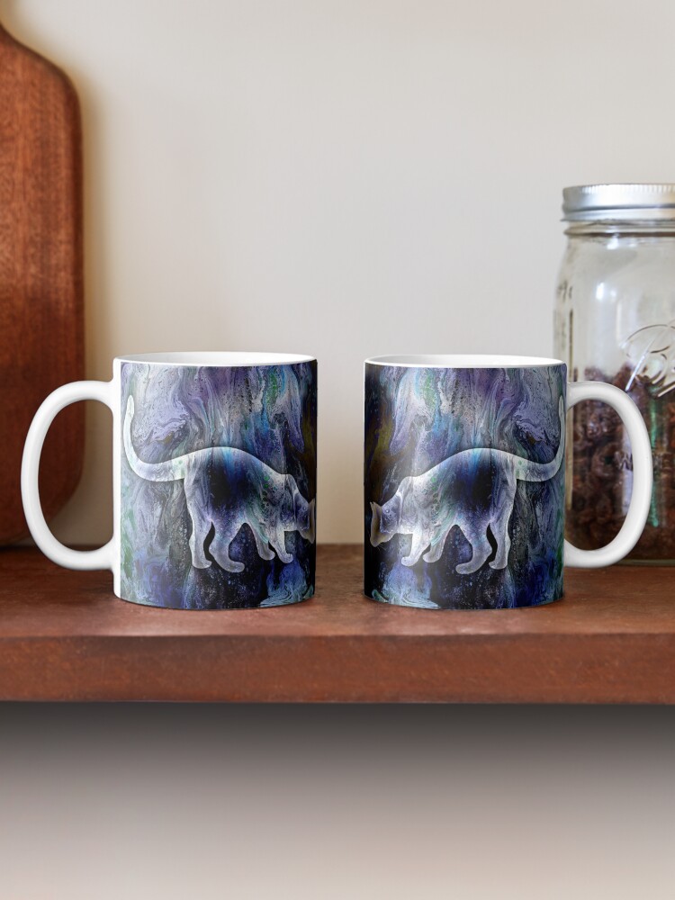 Alternate view of Curiosity: cat being curious Mug