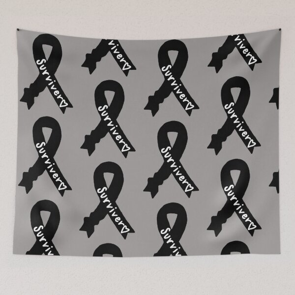 Item preview, Surviver melanoma ribbon designed and sold by Kandi Hohenberger.