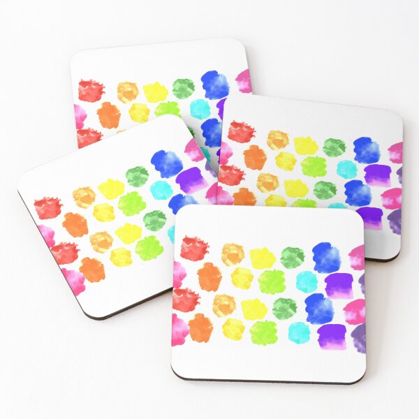 Item preview, Rainbow watercolor dots  designed and sold by Createartforfun.