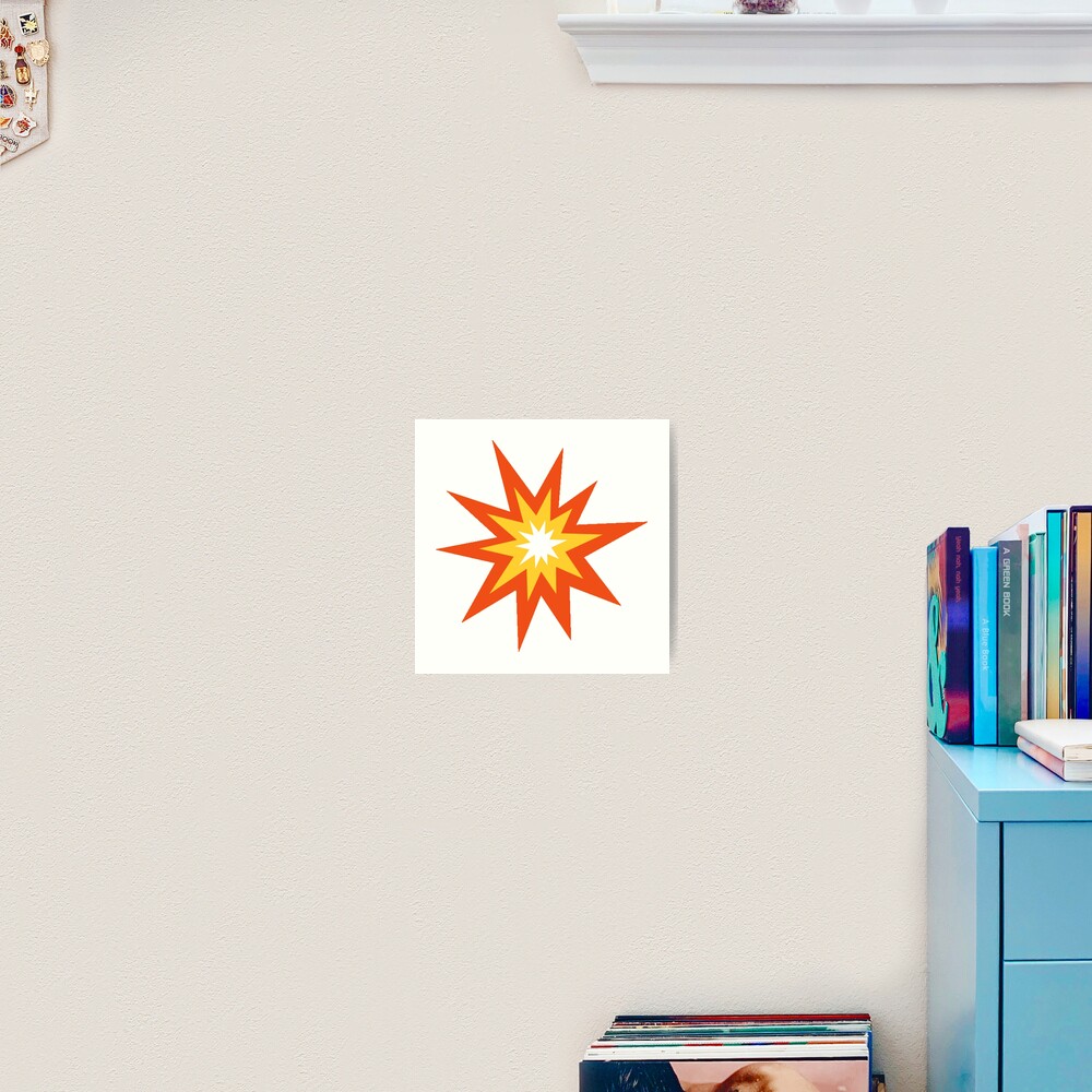 "Explosion Emoji" Art Print for Sale by ScrappyDesigns | Redbubble