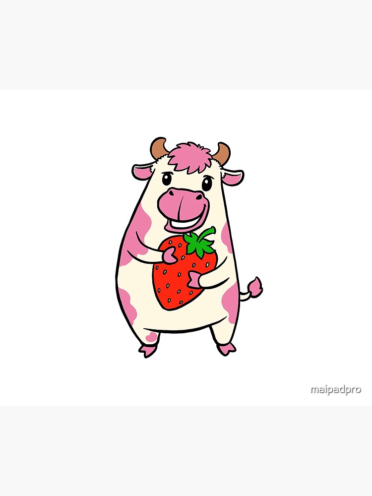 pink cow strawberry pillow pet