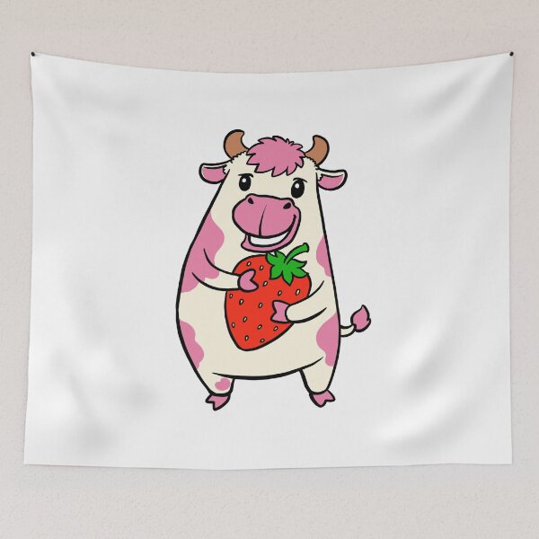 Item preview, Strawberry cow pet | Pink strawberry cow pet designed and sold by maipadpro.