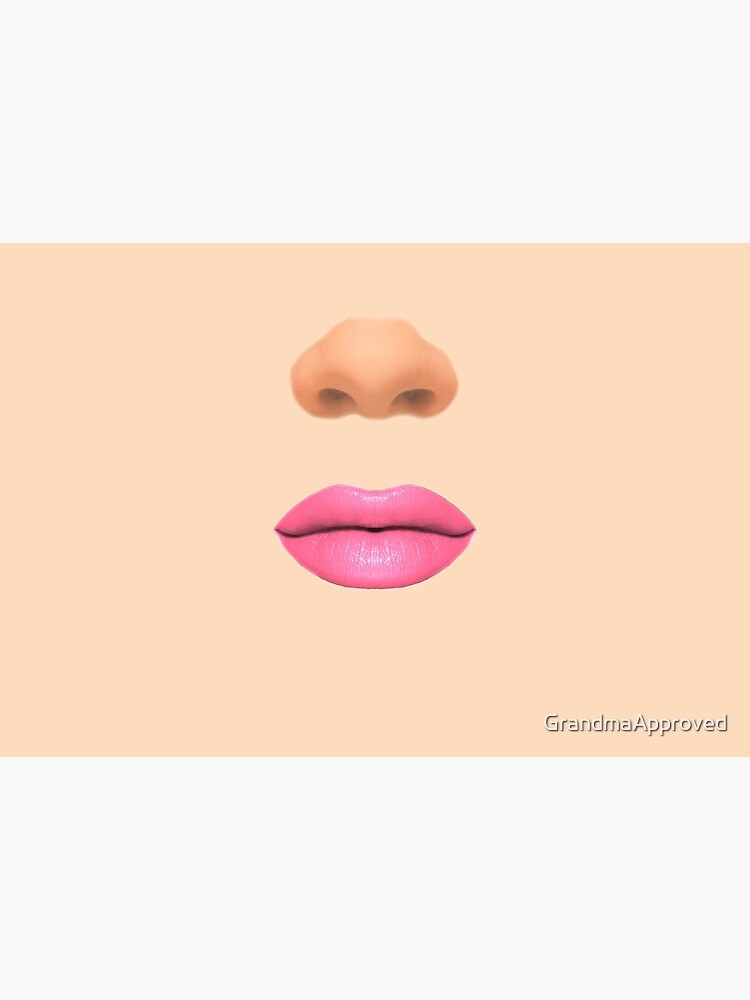 Pink Lips Lipstick on White Porcelain Light Fair Skin Mask Mask for Sale  by GrandmaApproved