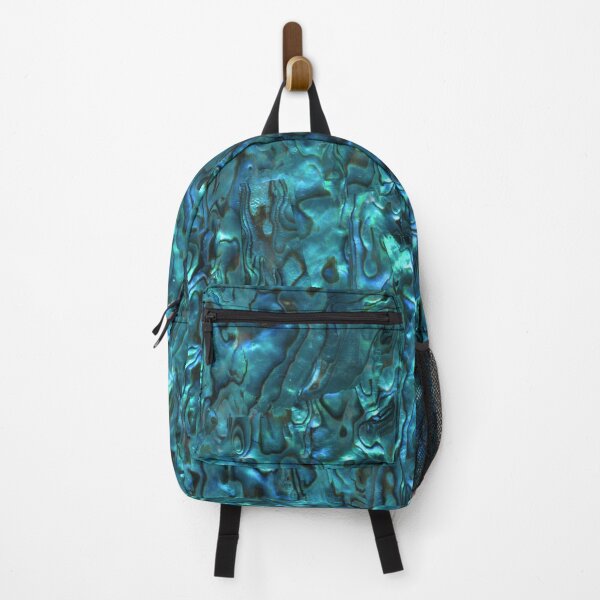 Abalone Shell | Paua Shell | Seashell Patterns | Sea Shells | Cyan Blue Tint | Backpack