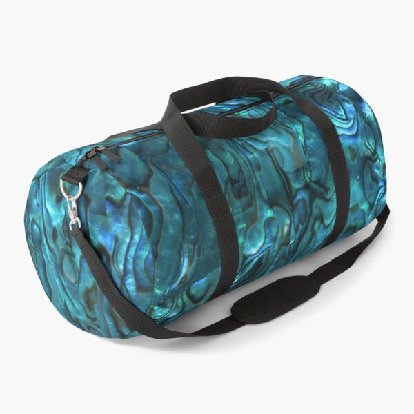 Abalone Shell | Paua Shell | Seashell Patterns | Sea Shells | Cyan Blue Tint | Duffle Bag