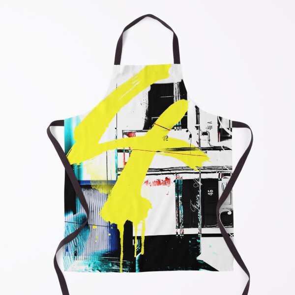 Item preview, Yellow, blue and black abstract urban landscape design designed and sold by ZebEddy.