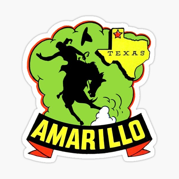 Item preview, Amarillo Texas Vintage Travel Decal designed and sold by hilda74.