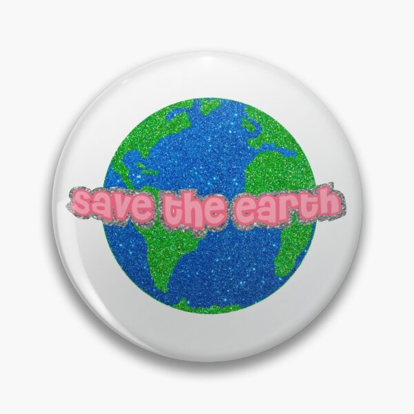 Item preview, SAVE THE EARTH Y2K GLITTER ICON designed and sold by Glossypop.
