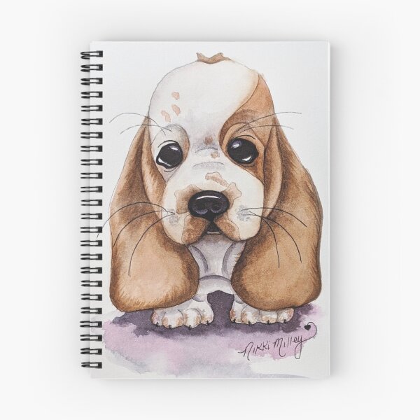 Item preview, Hound Puppy Illustration Caricature Dog Watercolor designed and sold by Nikki Milley.