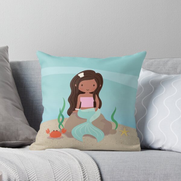 Item preview, Cute Black Mermaid Girl designed and sold by rustydoodle.