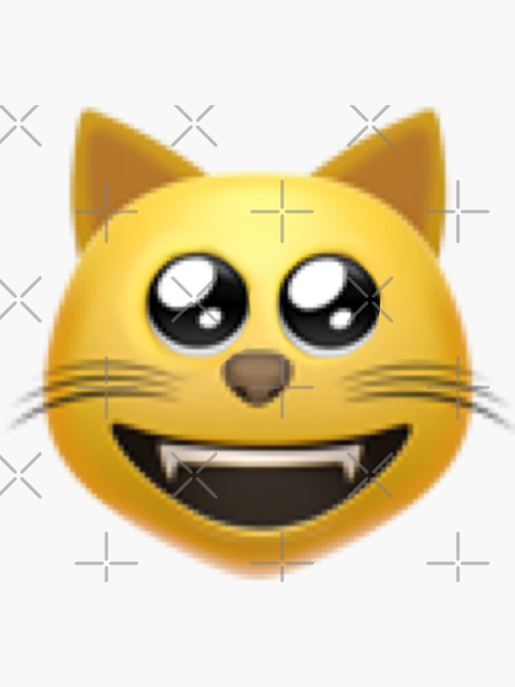 Angry Cat Emoji Sticker for Sale by rkbubble