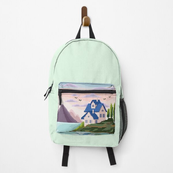 Item preview, Pixelated House by the Lake designed and sold by HopeDetour.
