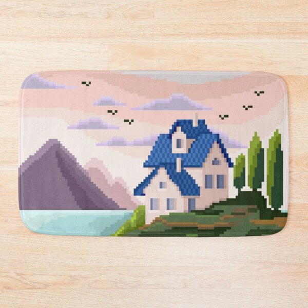 Item preview, Pixelated House by the Lake designed and sold by HopeDetour.