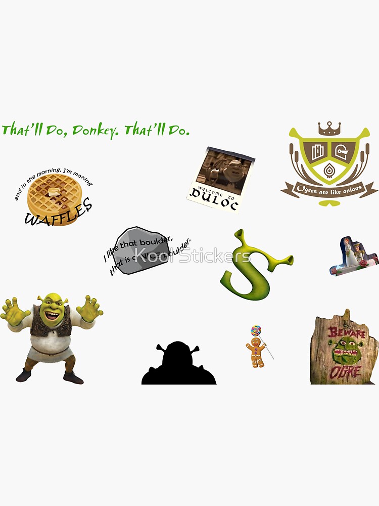 Shrek Meme Funny Vinyl Sticker - 3 Pack