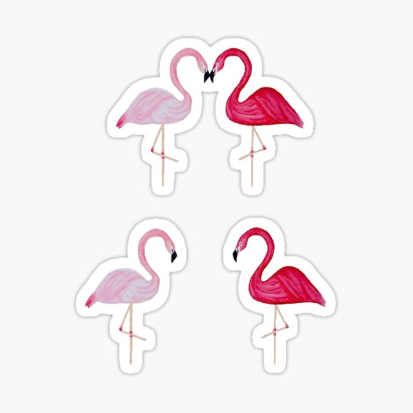 Flamingos Stickers Redbubble - childish flamingo roblox id