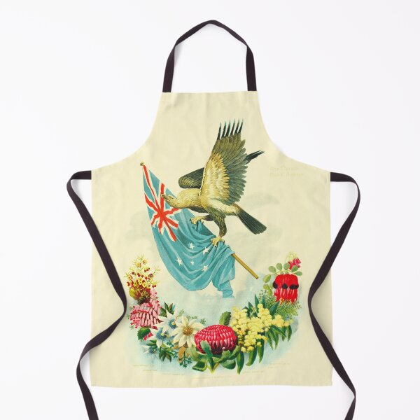 Item preview, Antique Australian Flag, Eagle and Flowers Poster designed and sold by karwilberevivalcollection.