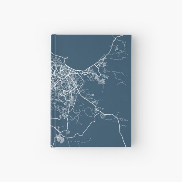 Tangier Blueprint Street Map, Tangier Colour Map Prints Hardcover Journal