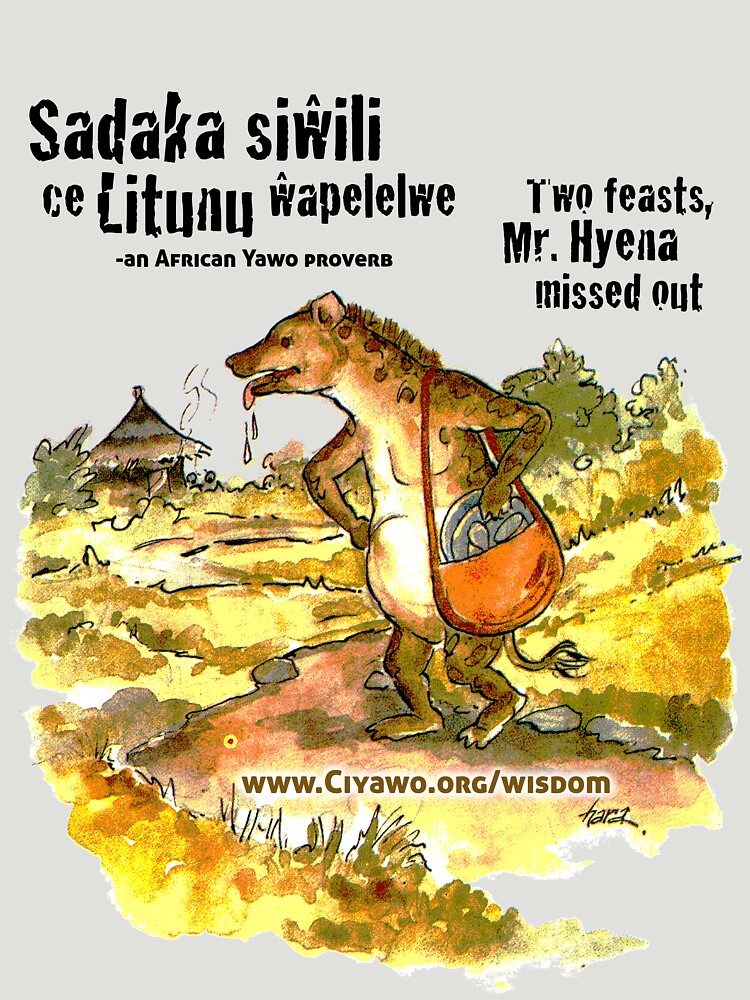 Mr. Hyena, Two Sadakas - black text by babatim
