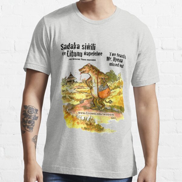 Mr. Hyena, Two Sadakas - black text Essential T-Shirt