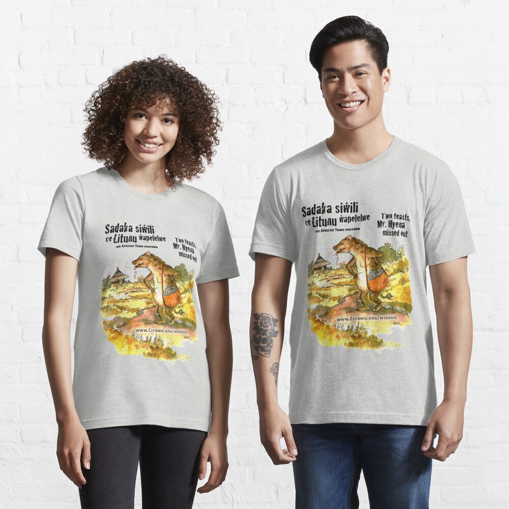 Mr. Hyena, Two Sadakas - black text Essential T-Shirt