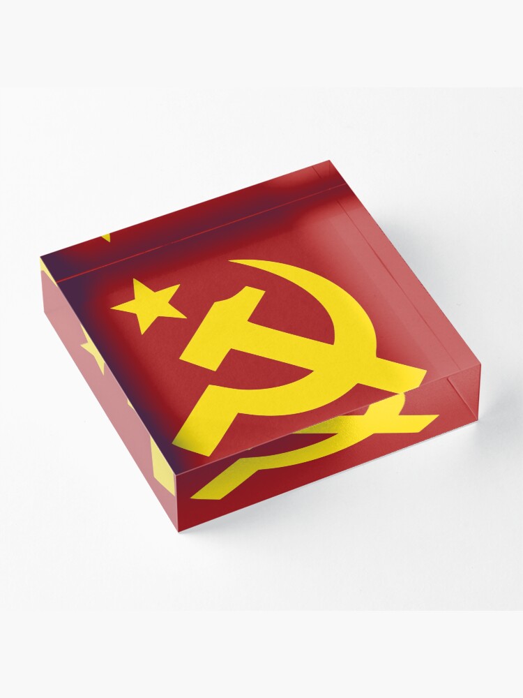 Alternate view of Communism Hammer Sickle Flag Acrylic Block