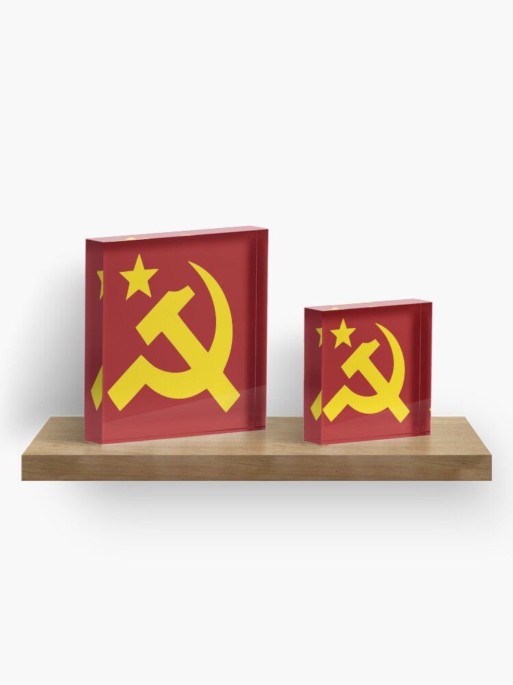 Alternate view of Communism Hammer Sickle Flag Acrylic Block