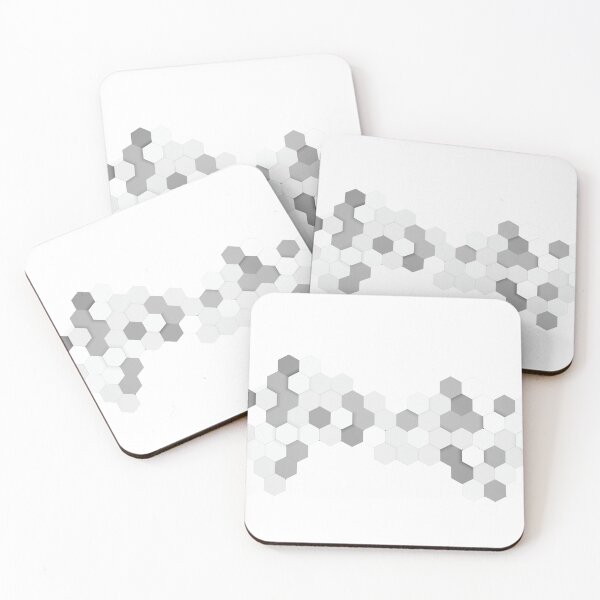 Item preview, 3d hexagonal black+white background designed and sold by LynksArts.
