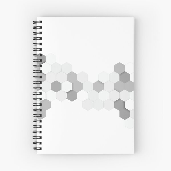 Aperçu de l'œuvre 3d hexagonal noir + fond blanc créée et vendue par LynksArts.