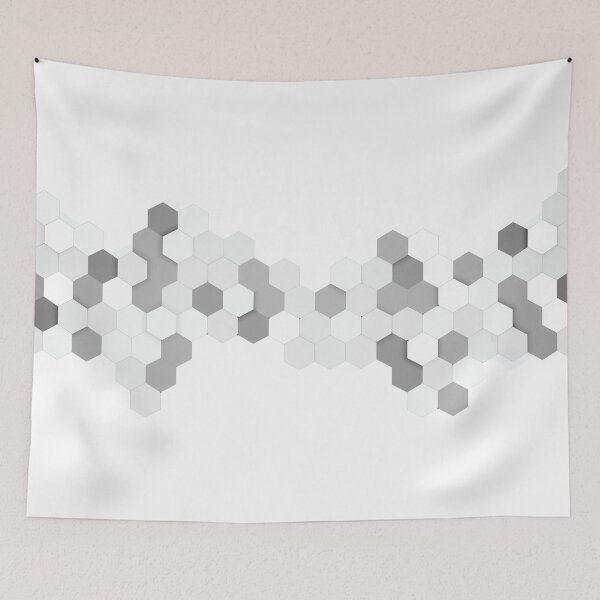 Item preview, 3d hexagonal black+white background designed and sold by LynksArts.