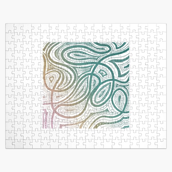 Ombre Abstract Curves Jigsaw Puzzle