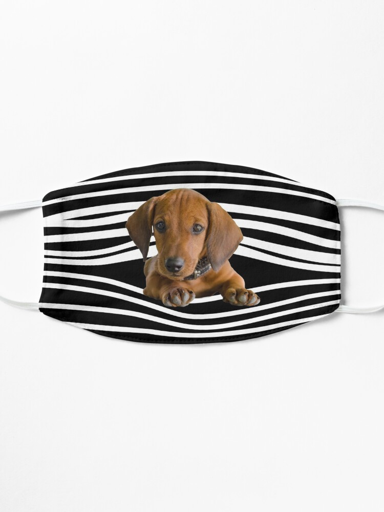 “Dachshund Stripes” Mask by MonaMortiz | Redbubble