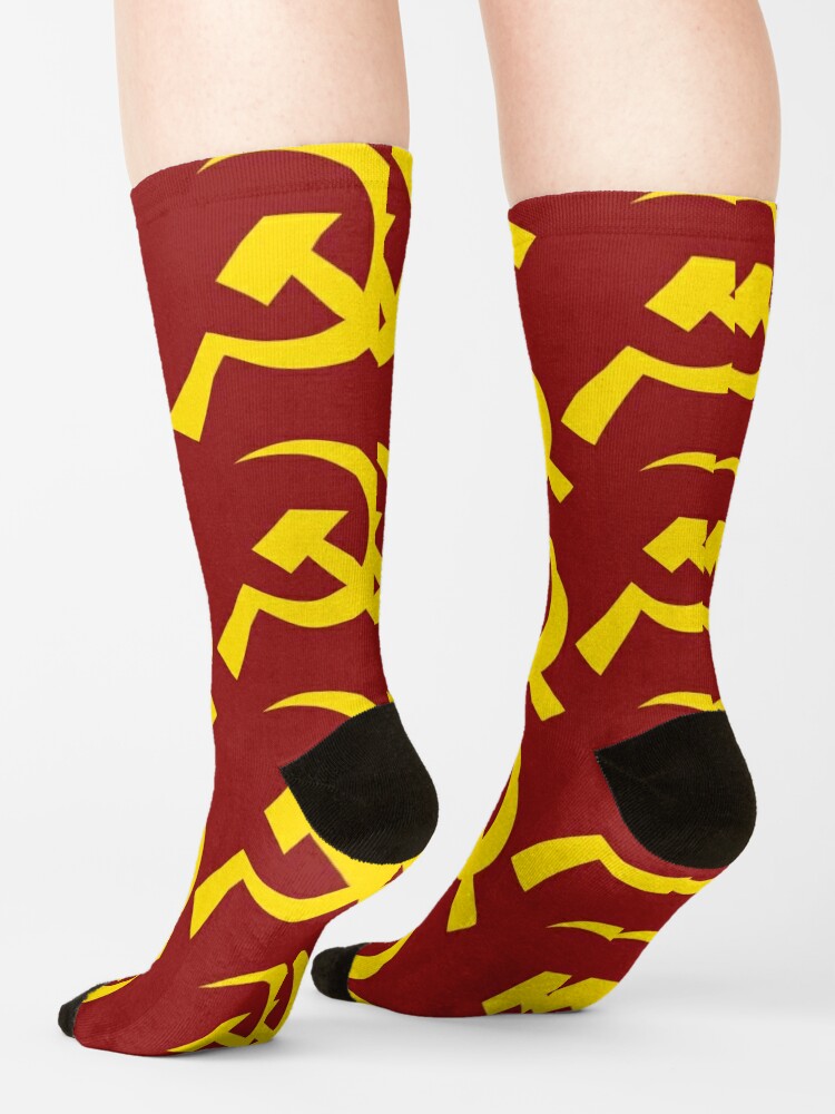 Communist Flag Shapes - Hammer & Sickle Socks for Sale by Chocodole